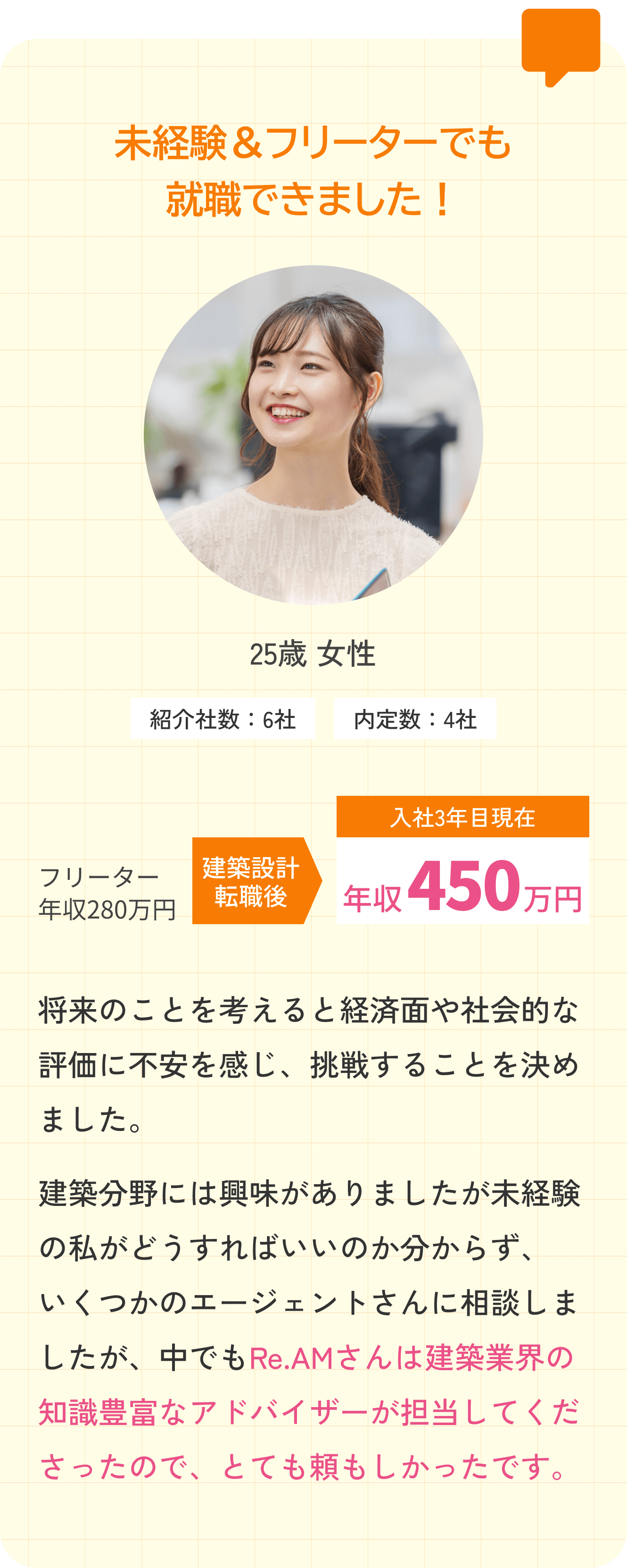 未経験&フリーターでも転職できました！